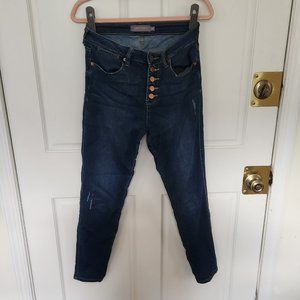 Button Fly Skinny Jeans